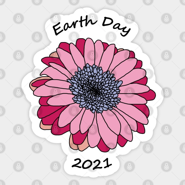 Gerbera Daisy for Earth Day 2021 Sticker by ellenhenryart